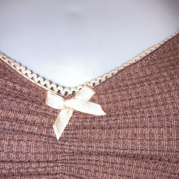 OUT FROM UNDER Bralette Urban Outfitters Brown Lace Bow X-LARGE - Picture 2 of 8